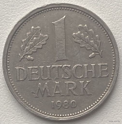 Германия 1 марка 1980 г. F