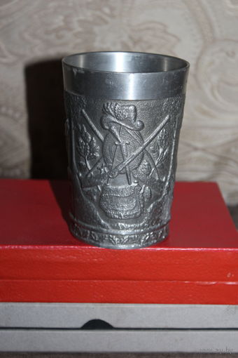 Тяжёлый, оловянный стакан, высота 10.5 см., REIN-ZINN.