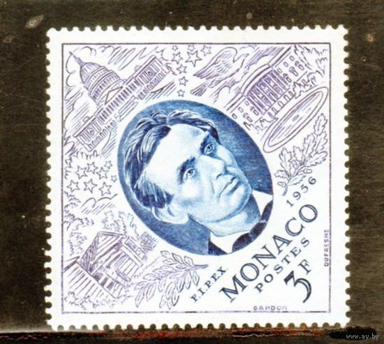 Монако. Ми-529  . Джордж Вашингтон. Международная филателистическая выставка FIPEX. Нью-Йорк.1956.