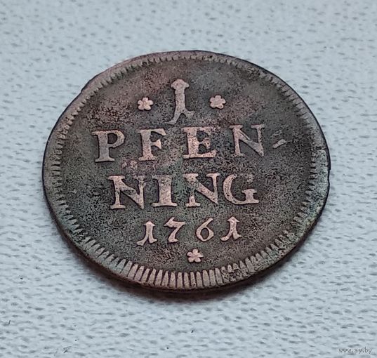 Бавария 1 пфенниг, 1761 4-1-9