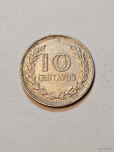 Колумбия 10 сентаво 1975 года .