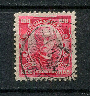 Бразилия - 1906/1910 - Известные личности 100R - [Mi.166] - 1 марка. Гашеная.  (Лот 12DR)