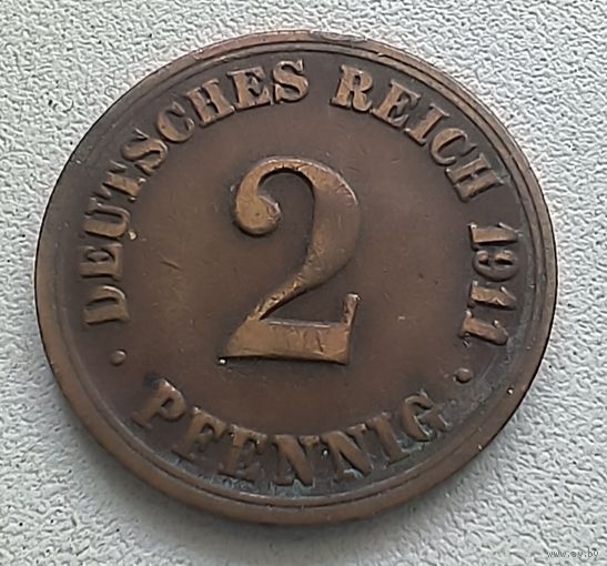 Германия 2 пфеннига, 1911 A 4-4-35