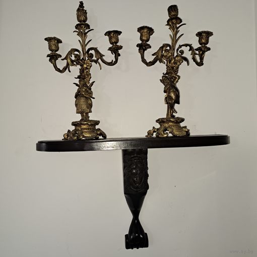 Консоль. Полка.Настенная. Резьба. Дерево. Винтаж.