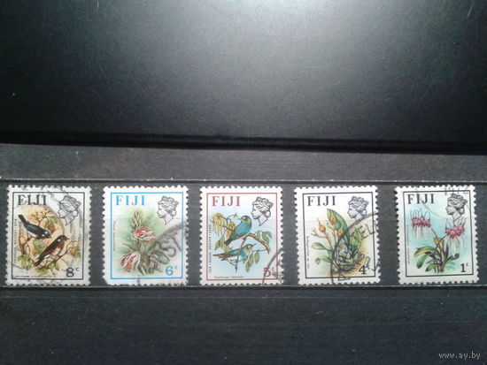 Фиджи, колония Англии, 1971/1973. Стандарт, цветы и птицы