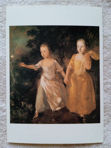 Дети. Гейнсборо. Дети художника, ловящие бабочку. Издание Англии