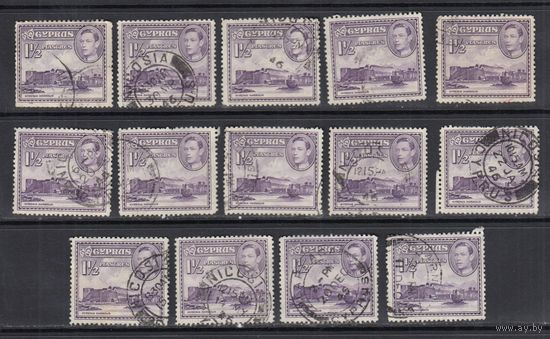 Кириния Архитектура Король Георг 6 1938 Кипр Колонии Великобритании Гашеная 1 м зуб Х 100