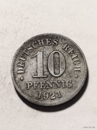 Германия 10 пфенинг 1921