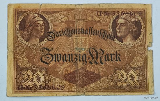 1914 год Германия 20 марок