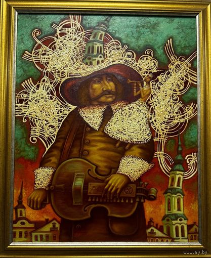 Картина Суворов А.Б.  "Лирник", 2006 г. Холст, масло.  40х60 см