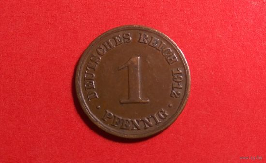 1 пфенниг 1912 А. Германия. Хорошая!