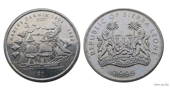 Сьерра Леоне 1 доллар 1999 Африка Дарвин