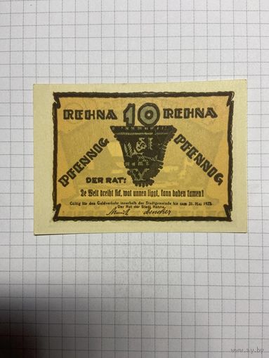 Нотгельд 10 пфеннигов 1921 год. -2712