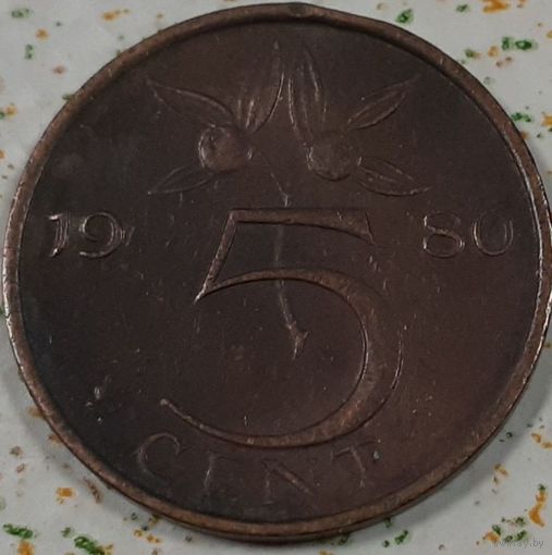 Нидерланды 5 центов, 1980