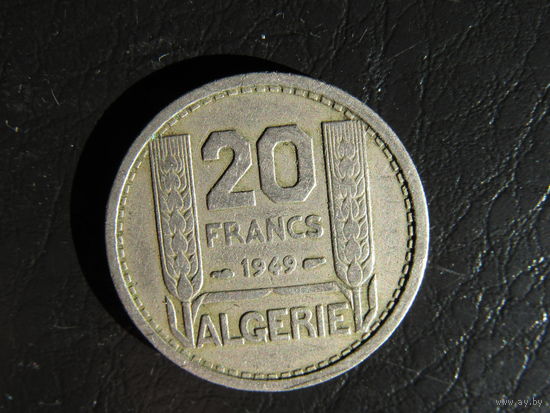 Алжир. 20 франков. 1949. С 20 копеек. Распродажа коллекции. Смотрите другие лоты.