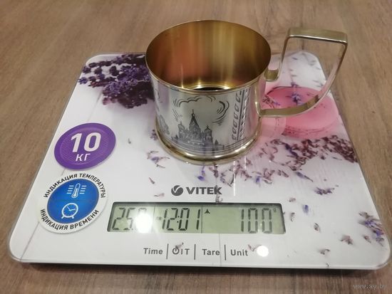 Серебряный подстаканик 875 пробы вес 100гр.
