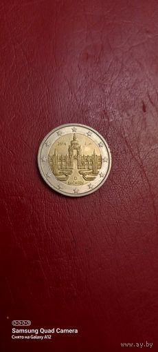 Германия, 2 евро 2016, Саксония, J,(1).