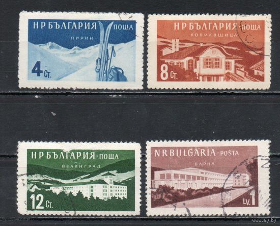 Курорты Болгария 1958 год серия из 4-х марок