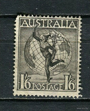Австралия - 1948/1950 - Гермес и глобус 1/6Sh/P - [Mi.185] - 1 марка. Гашеная.  (Лот 14JR)-T3P19