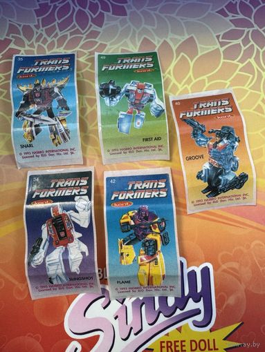 5 наклеек  Трансформеры