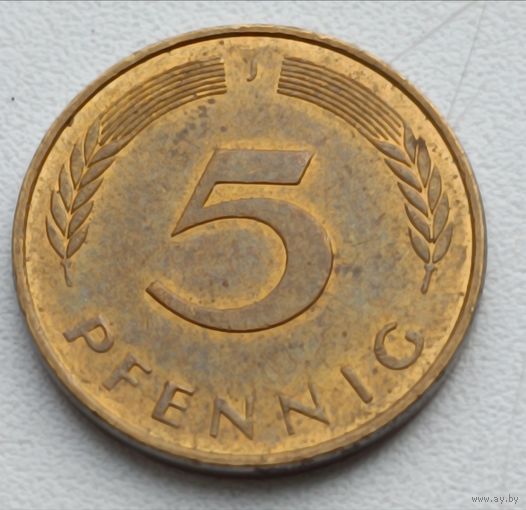 Германия. 5 пфеннигов 1989 года. J.