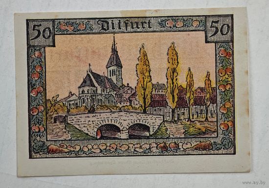 1921 год 50 пфеннигов  Германия