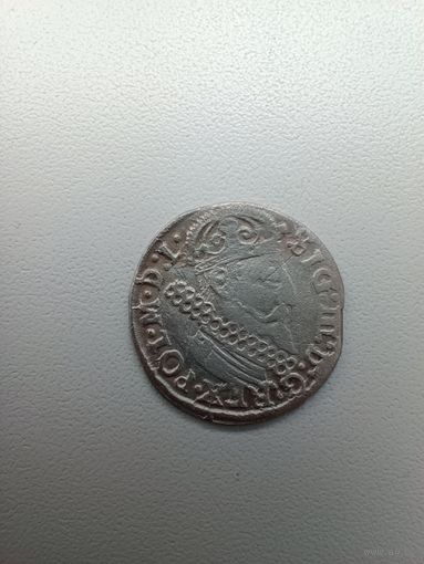 3 гроша 1623 серебро Сигизмунд III
