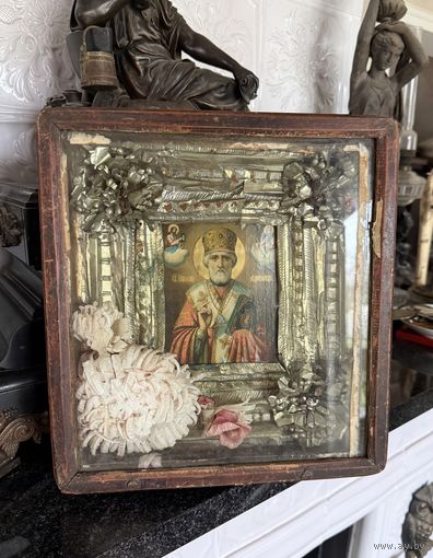 Старинная Икона Святителя Николая Чудотворца