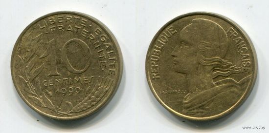 Франция. 10 сантимов (1990)