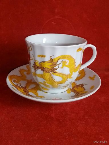 Чашка и блюдце Драконы 200 мл пара
