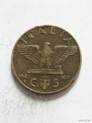 Италия 5 сентизим 1941
