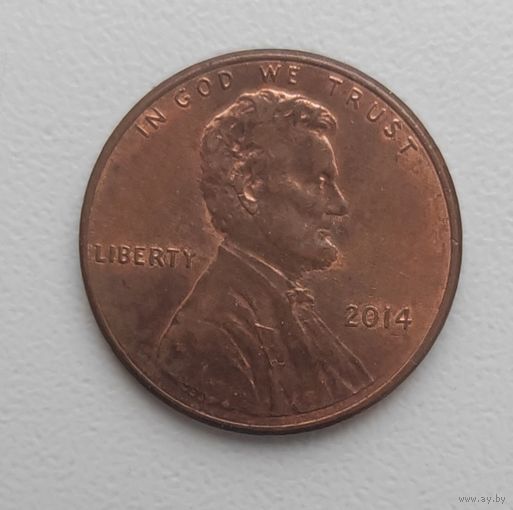США 1 цент, 2014_ KM# 468_Цент Линкольна_ Без отметки м.д.