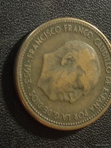 Испания Франко 2,5 песеты 1953 г.