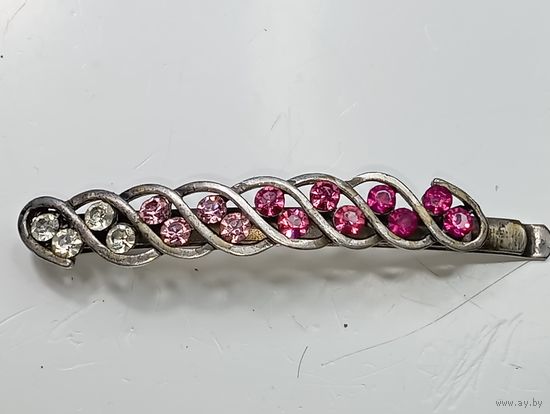 Винтажная заколка - брошь , клеймо French Club .