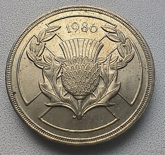Великобритания 2 фунта, 1986 XIII Игры Содружества 4-2-20