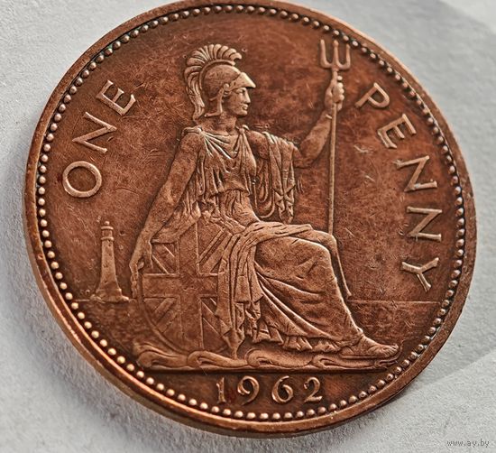 1962 год Англия  пенни