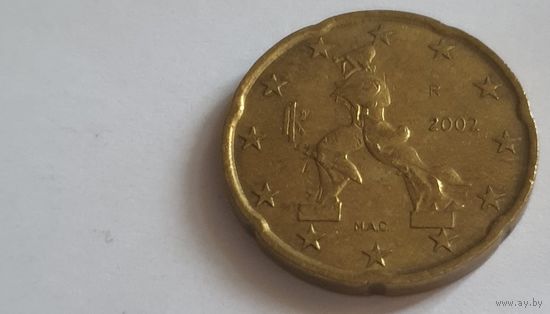 Италия 2002 20 евроцентов