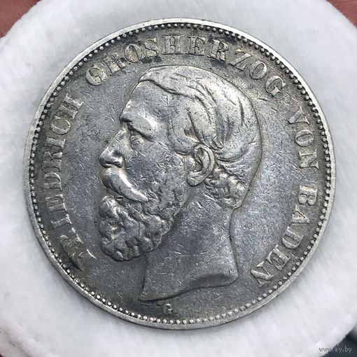 5 марок 1875 Баден