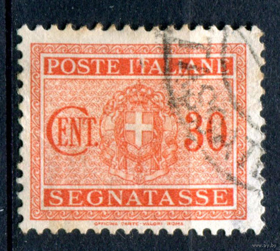 Италия (Королевство) - 1934г. - доплатные марки, герб, 30 с - 1 марка - гашёная [Mi 28]. #1-It-22-A-2