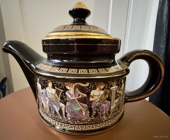 Винтажный чайник-заварник ручная роспись золотом 24 к