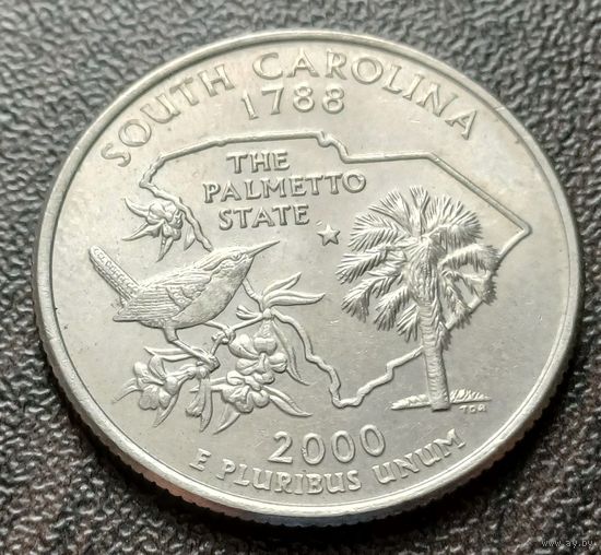 США  1/4  доллара, 2000 Квотер штата Южная Каролина  D    ( 1-3-4 )