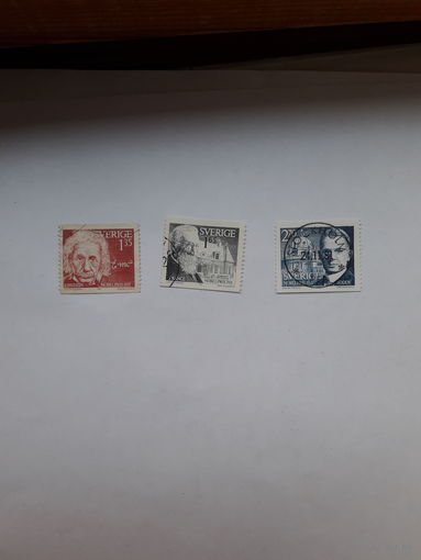 Марки Швеция Лауреаты Нобелевской премии 1921