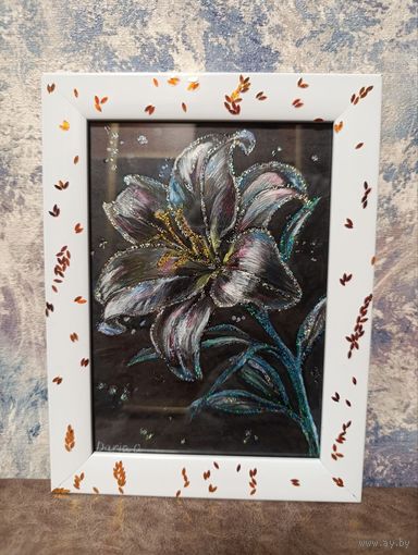 Картина в рамке, графика, ручная работа