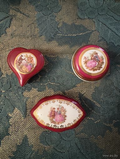 Шкатулка Свидание Лимож миниатюра Франция