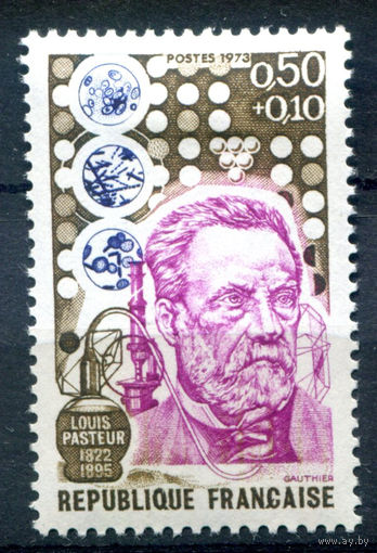 Франция - 1973г. - Луи Пастер, химик, микробиолог - 1 марка - полная серия, MH [Mi 1848]. #2-Fr-39-A-1