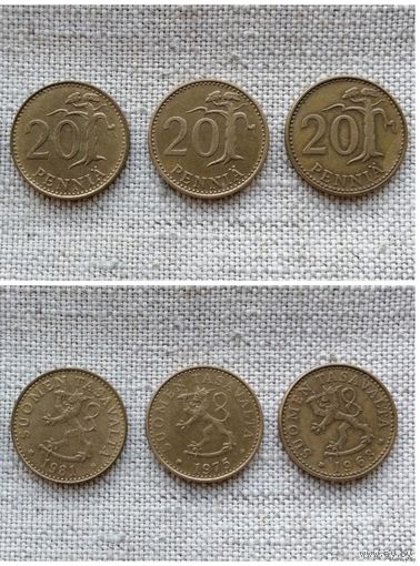 Финляндия 20 пенни 1963/1975/1981