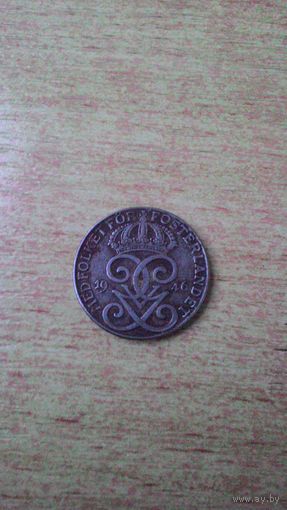 Швеция, 2 эре 1946.