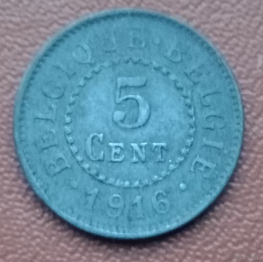 Бельгия 5 сантимов, 1915-1916