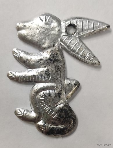 Елочная игрушка СССР пластик. Ослик.