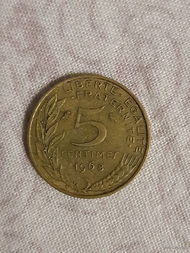 Франция 5 сантимов 1968